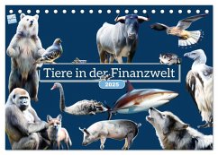 Tiere in der Finanzwelt 2025 (Tischkalender 2025 DIN A5 quer), CALVENDO Monatskalender - Calvendo;Kinderaktionär