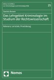 Das Lehrgebiet Kriminologie im Studium der Rechtswissenschaft (eBook, PDF)