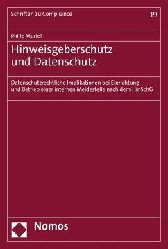 Hinweisgeberschutz und Datenschutz (eBook, PDF) - Musiol, Philip