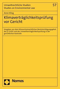 Klimaverträglichkeitsprüfung vor Gericht (eBook, PDF) - Kling, Anne
