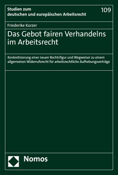 Das Gebot fairen Verhandelns im Arbeitsrecht (eBook, PDF) - Kurzer, Friederike