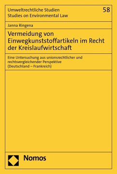 Vermeidung von Einwegkunststoffartikeln im Recht der Kreislaufwirtschaft (eBook, PDF) - Ringena, Janna