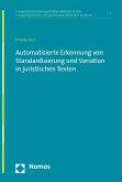 Automatisierte Erkennung von Standardisierung und Variation in juristischen Texten (eBook, PDF)