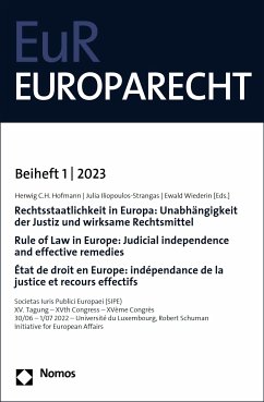 Rechtsstaatlichkeit in Europa: Unabhängigkeit der Justiz und wirksame Rechtsmittel   Rule of Law in Europe: Judicial independence and effective remedies   État de droit en Europe: indépendance de la justice et recours effectif (eBook, PDF)