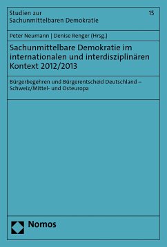 Sachunmittelbare Demokratie im internationalen und interdisziplinären Kontext 2012/2013 (eBook, PDF)