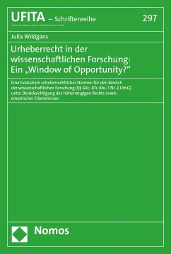Urheberrecht in der wissenschaftlichen Forschung: Ein „Window of Opportunity?