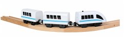 Bino 82275 - Hochgeschwindigkeitszug, batteriebetrieben, Zug 3-teilig, Kunststoff, Eisenbahn, passend für alle marktüblichen Holz-Schienensysteme