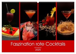 Faszination rote Cocktails (Wandkalender 2025 DIN A2 quer), CALVENDO Monatskalender