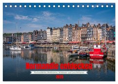 Normandie entdecken (Tischkalender 2025 DIN A5 quer), CALVENDO Monatskalender