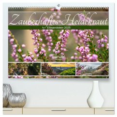 Zauberhaftes Heidekraut - Elbsandstein (hochwertiger Premium Wandkalender 2025 DIN A2 quer), Kunstdruck in Hochglanz - Calvendo;Walther, Kevin