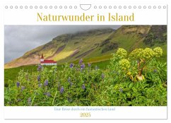 Naturwunder in Island (Wandkalender 2025 DIN A4 quer), CALVENDO Monatskalender