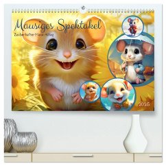 Mausiges Spektakel. Zauberhafter Maus-Alltag (hochwertiger Premium Wandkalender 2025 DIN A2 quer), Kunstdruck in Hochglanz - Calvendo;Hurley, Rose