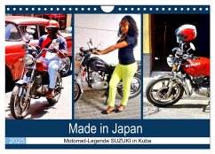 Made in Japan - Motorrad-Legende Suzuki in Kuba (Wandkalender 2025 DIN A4 quer), CALVENDO Monatskalender