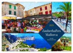 Zauberhaftes Mallorca - Gemalte Eindrücke der Insel (Wandkalender 2025 DIN A2 quer), CALVENDO Monatskalender