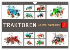 Traktoren Oldtimer Kraftpakete (Wandkalender 2025 DIN A4 quer), CALVENDO Monatskalender