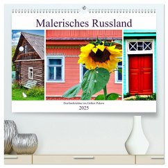 Malerisches Russland - Dorfarchitektur im Gebiet Pskow (hochwertiger Premium Wandkalender 2025 DIN A2 quer), Kunstdruck in Hochglanz - Calvendo;Löwis of Menar, Henning von