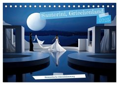 Santorini, Griechenland -Romatische Abendstimmung- (Tischkalender 2025 DIN A5 quer), CALVENDO Monatskalender - Calvendo;KalliDesignShop