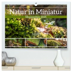 Natur in Miniatur - Mooswelten (hochwertiger Premium Wandkalender 2025 DIN A2 quer), Kunstdruck in Hochglanz