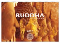 BUDDHA - Ein sanftes Lächeln (Wandkalender 2025 DIN A2 quer), CALVENDO Monatskalender
