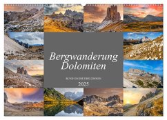 Bergwanderung Dolomiten rund um die Drei Zinnen (Wandkalender 2025 DIN A2 quer), CALVENDO Monatskalender