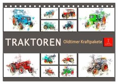 Traktoren Oldtimer Kraftpakete (Tischkalender 2025 DIN A5 quer), CALVENDO Monatskalender - Calvendo;Roder, Peter