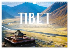 Tibet - Am Fuße des Mount Everest. (Wandkalender 2025 DIN A4 quer), CALVENDO Monatskalender - Calvendo;Monkey, Happy