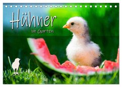 Hühner im Garten (Tischkalender 2025 DIN A5 quer), CALVENDO Monatskalender