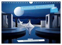 Santorini, Griechenland -Romatische Abendstimmung- (Wandkalender 2025 DIN A4 quer), CALVENDO Monatskalender - Calvendo;KalliDesignShop