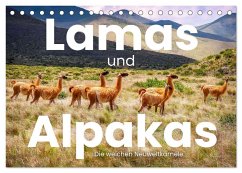 Lamas und Alpakas - Die weichen Neuweltkamele. (Tischkalender 2025 DIN A5 quer), CALVENDO Monatskalender