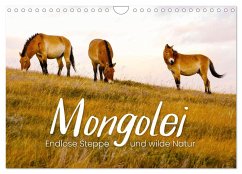 Mongolei - Endlose Steppe und wilde Natur. (Wandkalender 2025 DIN A4 quer), CALVENDO Monatskalender
