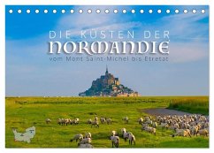 Die Küsten der Normandie vom Mont Saint-Michel bis Étretat (Tischkalender 2025 DIN A5 quer), CALVENDO Monatskalender