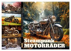 Steampunk Motorräder (Wandkalender 2025 DIN A2 quer), CALVENDO Monatskalender