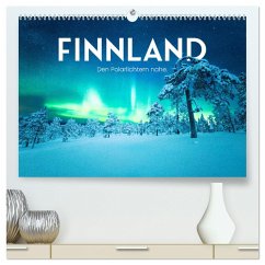 Finnland - Den Polarlichtern nahe. (hochwertiger Premium Wandkalender 2025 DIN A2 quer), Kunstdruck in Hochglanz