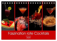 Faszination rote Cocktails (Tischkalender 2025 DIN A5 quer), CALVENDO Monatskalender