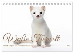 Weiße Tierwelt (Tischkalender 2025 DIN A5 quer), CALVENDO Monatskalender