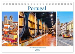 Portugal - die schönsten Impressionen (Tischkalender 2025 DIN A5 quer), CALVENDO Monatskalender - Calvendo;Schwarze, Nina