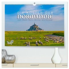 Die Küsten der Normandie vom Mont Saint-Michel bis Étretat (hochwertiger Premium Wandkalender 2025 DIN A2 quer), Kunstdruck in Hochglanz