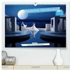 Santorini, Griechenland -Romatische Abendstimmung- (hochwertiger Premium Wandkalender 2025 DIN A2 quer), Kunstdruck in Hochglanz - Calvendo;KalliDesignShop