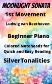 Moonlight Sonata Beginner Piano Sheet Music with Colored Notation (fixed-layout eBook, ePUB)