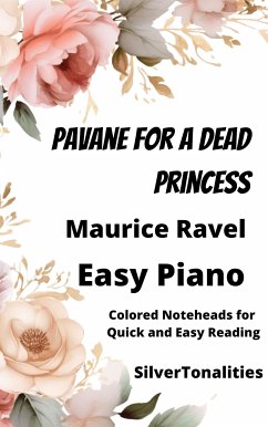 Cover Pavane for a Dead Princess Piano Sheet Music with Colored Notation (fixed-layout eBook, ePUB)