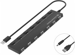 Conceptronic HUBBIES08B 7-Port-USB-2.0-Hub