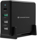 Conceptronic OZUL01B 4-Port 65W USB-PD Ladegerät Conceptronic OZUL01B 4-Port 65W USB-PD Ladegerät