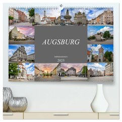 Augsburg Impressionen (hochwertiger Premium Wandkalender 2025 DIN A2 quer), Kunstdruck in Hochglanz