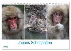 Japans Schneeaffen (Tischkalender 2025 DIN A5 quer), CALVENDO Monatskalender