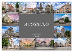 Augsburg Impressionen (Tischkalender 2025 DIN A5 quer), CALVENDO Monatskalender