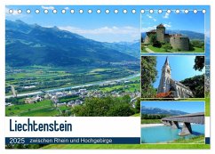 Liechtenstein - zwischen Rhein und Hochgebirge (Tischkalender 2025 DIN A5 quer), CALVENDO Monatskalender