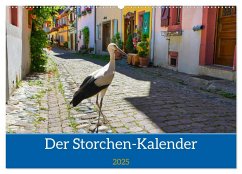 Der Storchenkalender (Wandkalender 2025 DIN A2 quer), CALVENDO Monatskalender