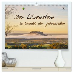 Der Lilienstein im Wandel der Jahreszeiten (hochwertiger Premium Wandkalender 2025 DIN A2 quer), Kunstdruck in Hochglanz