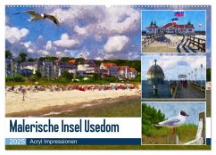 Malerische Insel Usedom - Acryl Impressionen (Wandkalender 2025 DIN A2 quer), CALVENDO Monatskalender