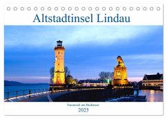 Altstadtinsel Lindau - Traumziel am Bodensee (Tischkalender 2025 DIN A5 quer), CALVENDO Monatskalender